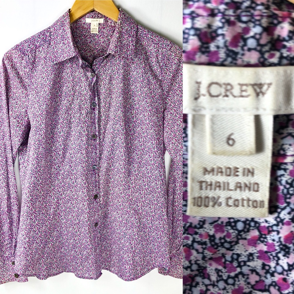Women’s J.Crew Pink Button Down Long Sleeve (k16)